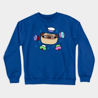 Floating Cupcakes Pug Face Crewneck Sweatshirt